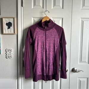Columbia purple static long sleeve front zip hybrid jacket